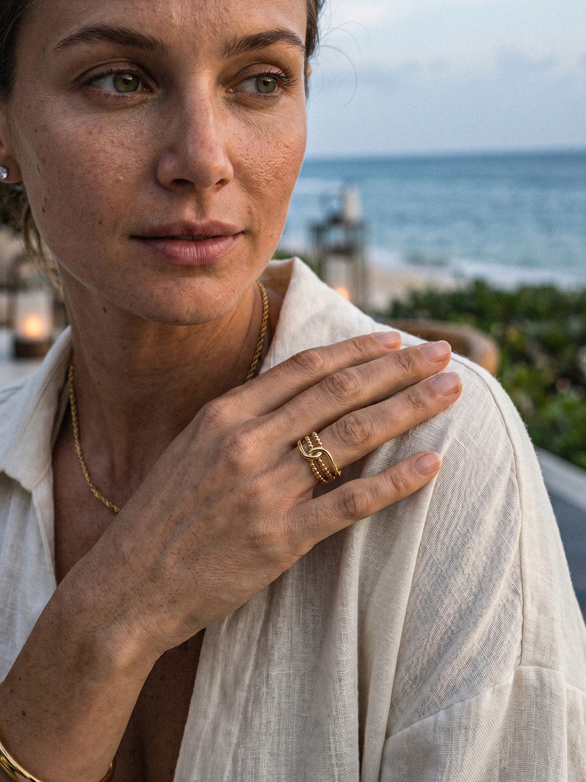 Noemi-Beaded Ring