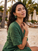 Zafira-Beaded Hoops