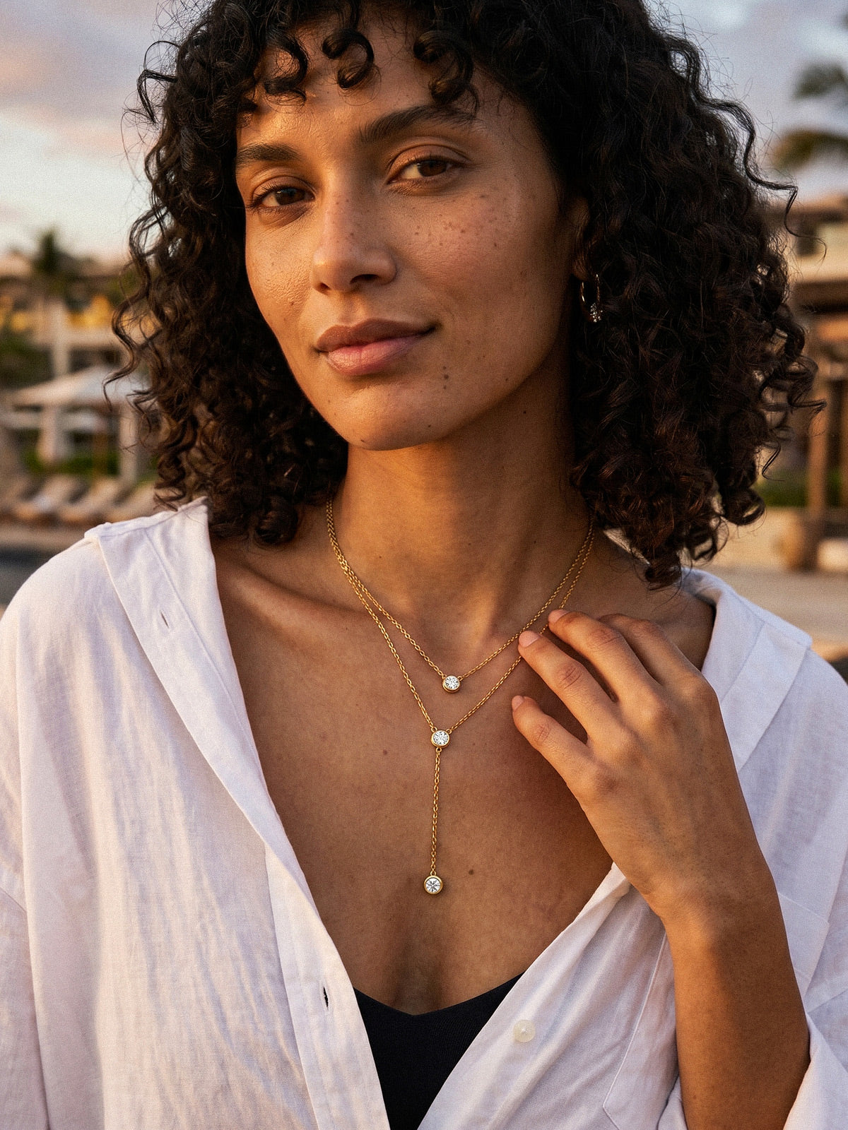 Aylin-Spark Drop Necklace