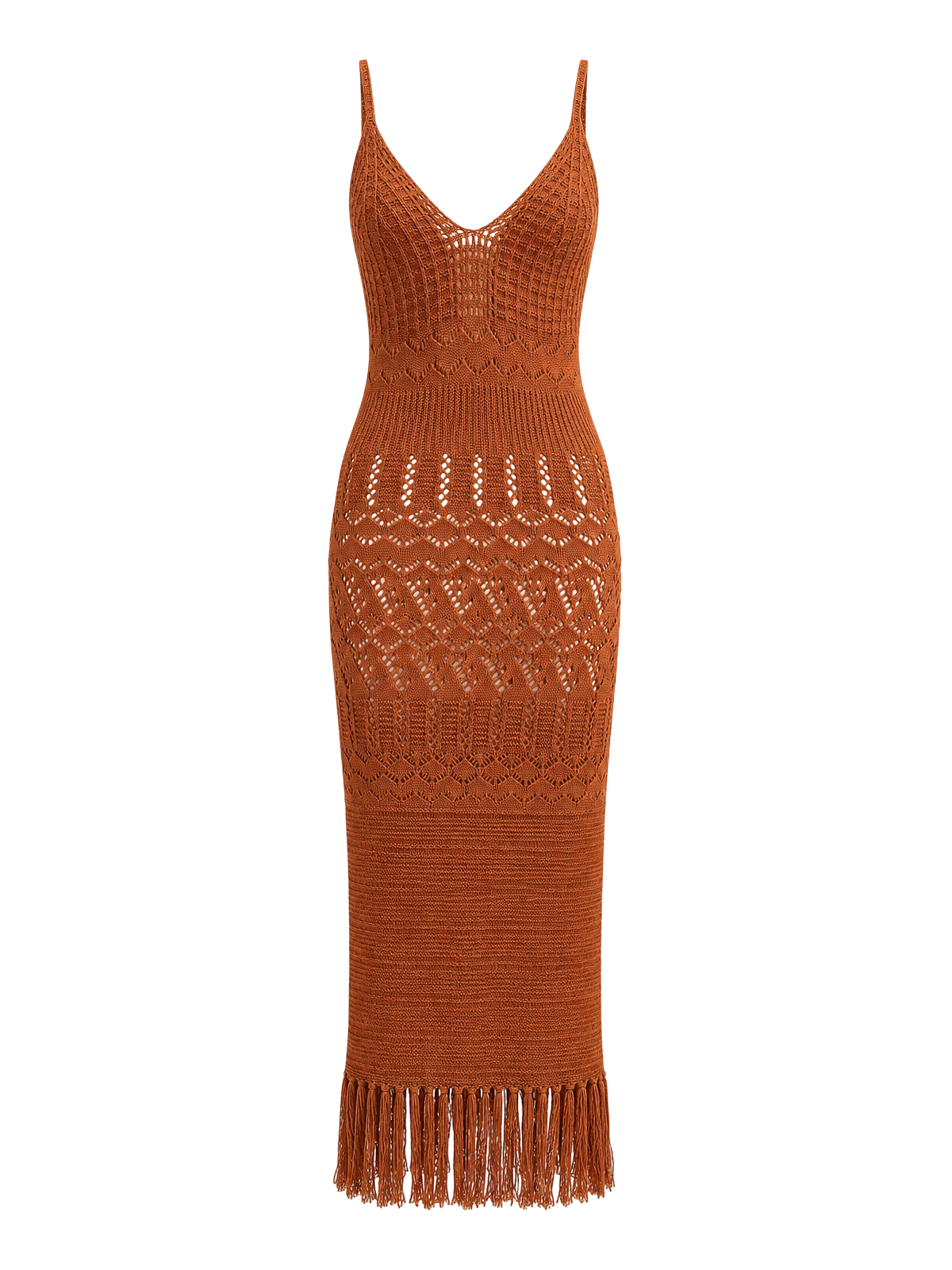 Zara-Knit Fringe Dress