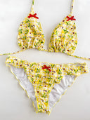 Léa-Gingham Lemon Bikini