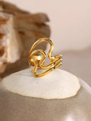 Nora-Wave Gold Ring