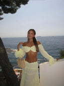 Mila-Ruffle Tie Bikini set
