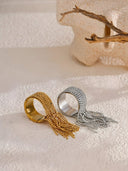 Lina-Tassel Bow Ring