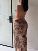 Nahla-Mesh Marble Dress