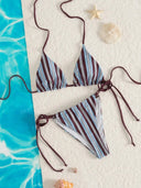 Kira-Stripe Tie Bikini ♥