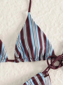 Kira-Stripe Tie Bikini ♥