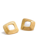 Zaya-Geo Shell Earrings