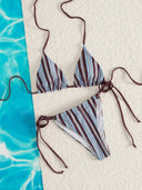 Kira-Stripe Tie Bikini ♥