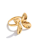 Nina-Twist Leaf Ring