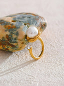 Lina-Pearl Glow Ring