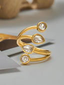 Faye-Tear Gem Ring