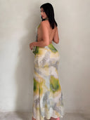 Nahla-Mesh Marble Dress