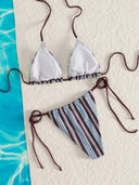 Kira-Stripe Tie Bikini ♥