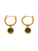 Tessa-Round Gem Hoops