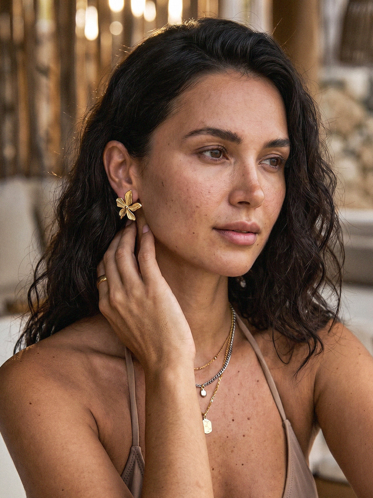 Lina-Flower Studs