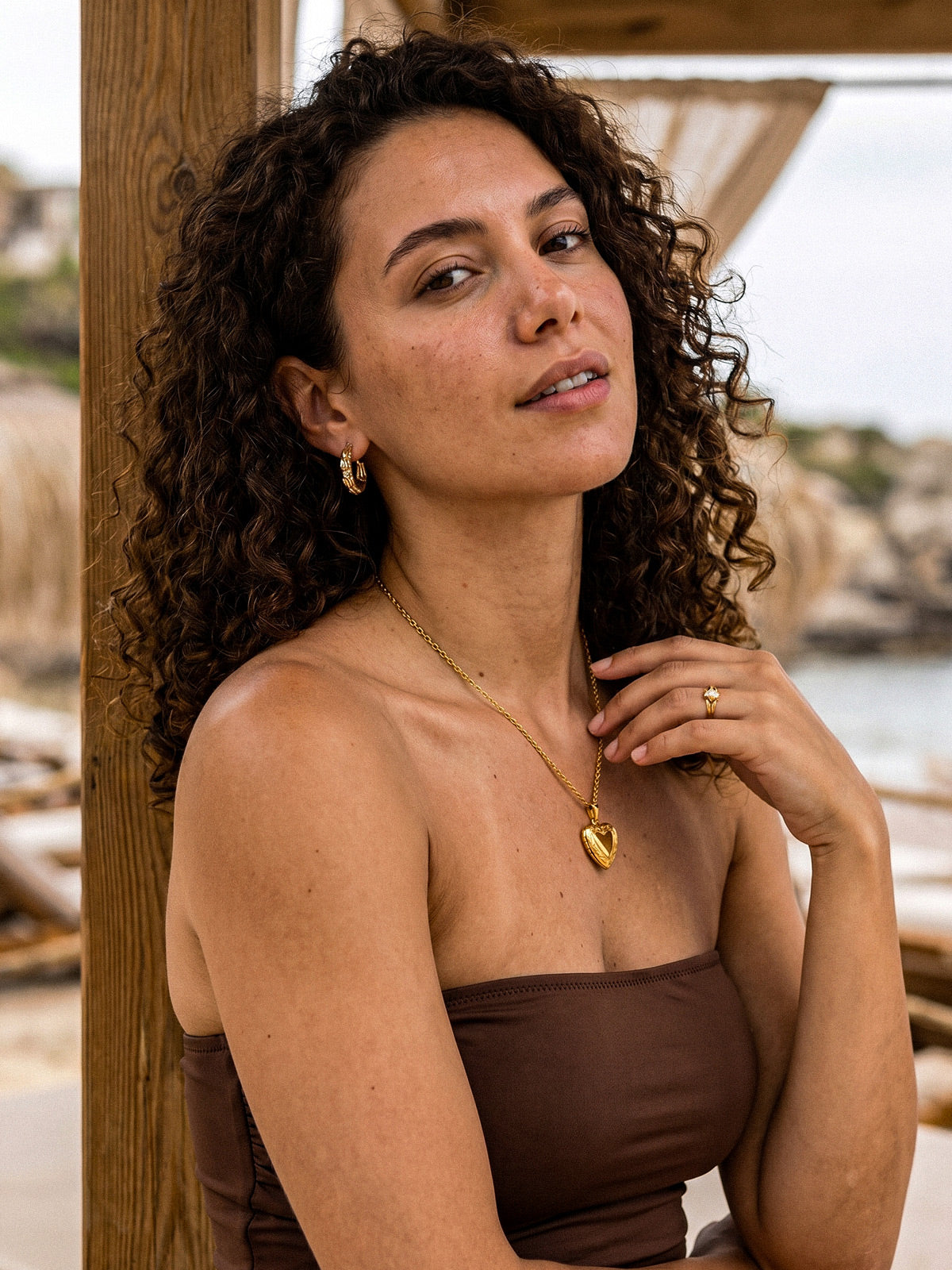 Lena-Locket Heart Necklace