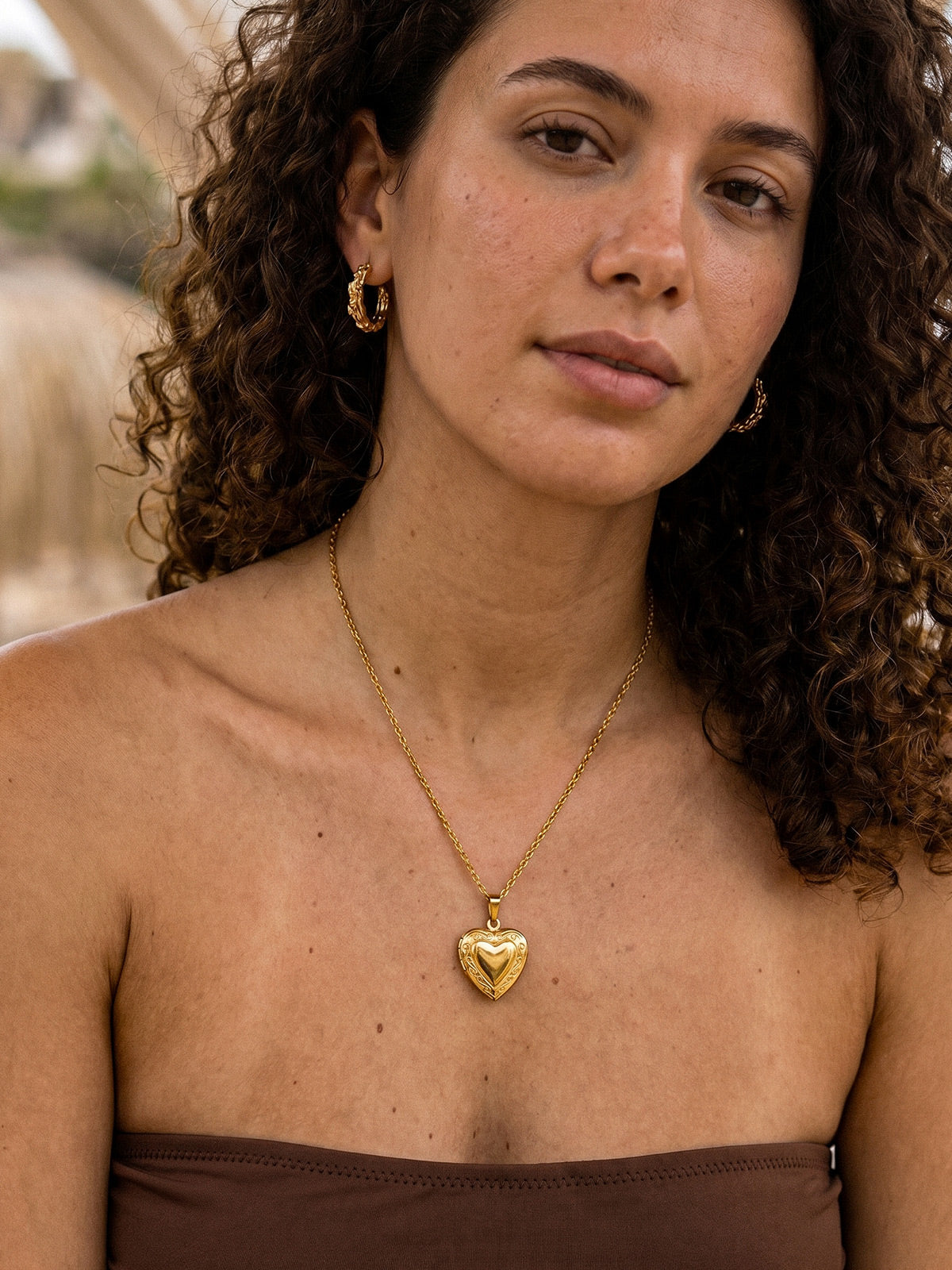 Lena-Locket Heart Necklace