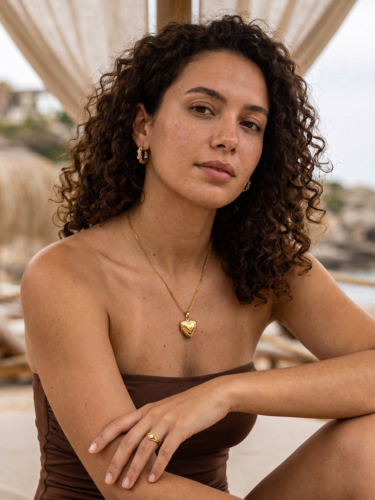 Lena-Locket Heart Necklace