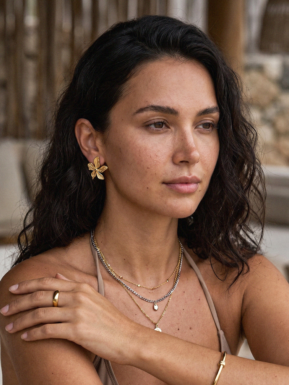 Lina-Flower Studs