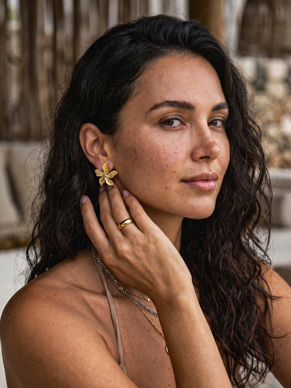 Lina-Flower Studs