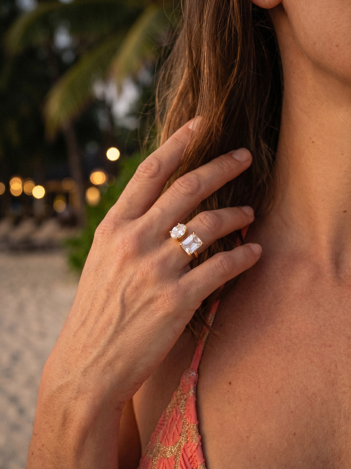Lena-Double Stone Ring