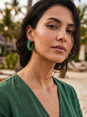 Zafira-Beaded Hoops