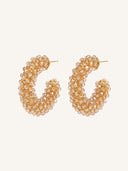 Zafira-Beaded Hoops