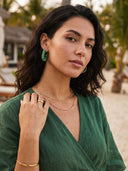 Zafira-Beaded Hoops