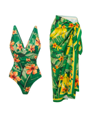 Mira-Floral Wrap Suit ♥