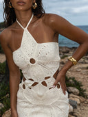 Lora-Floral Crochet Dress ♥