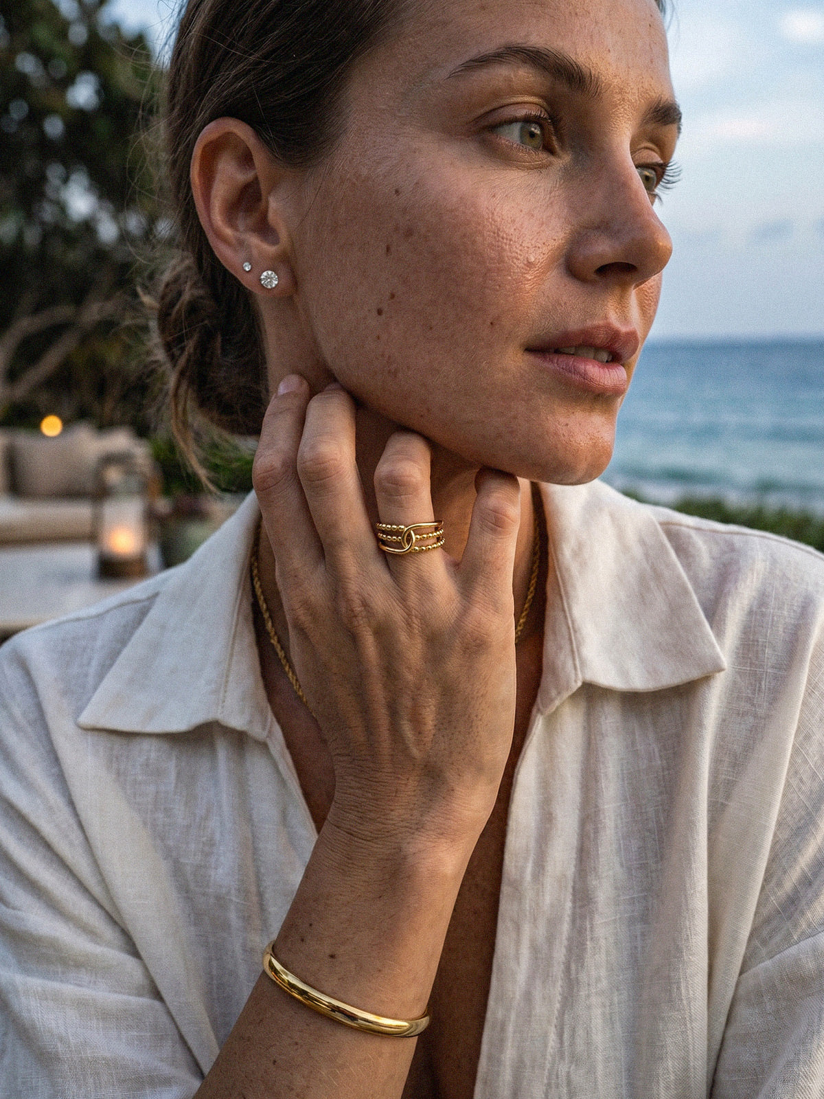Noemi-Beaded Ring