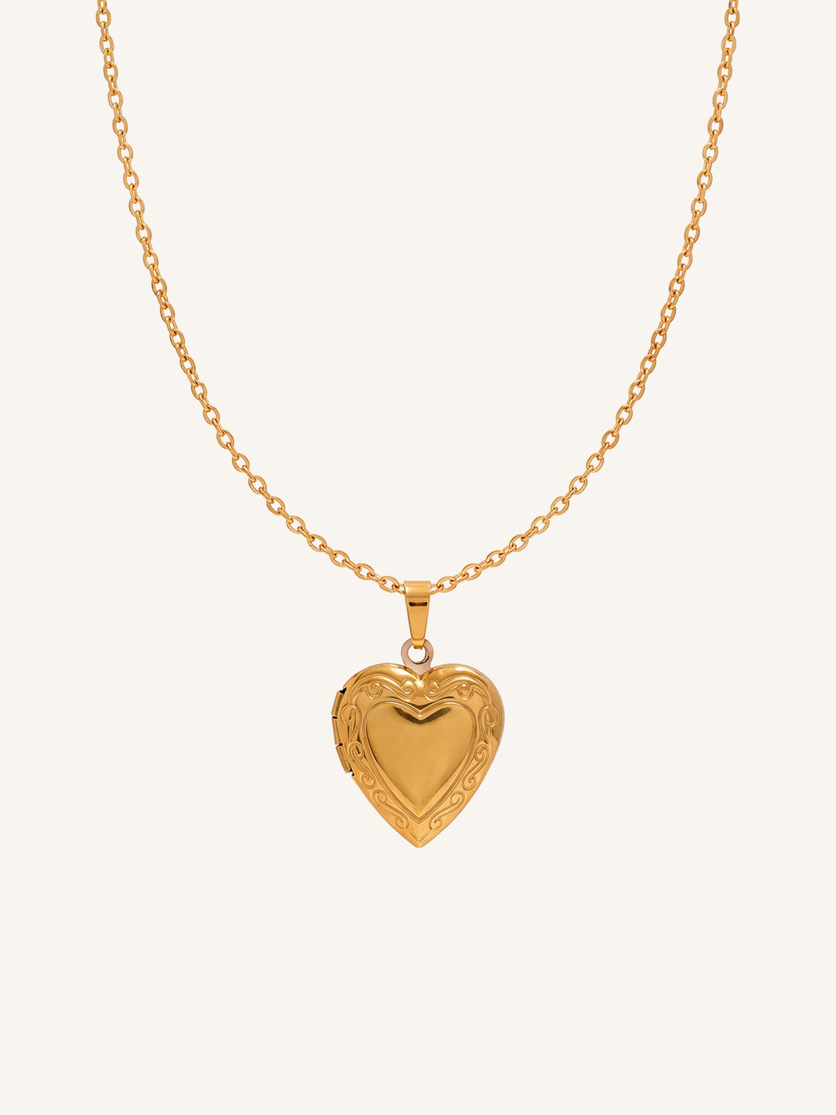 Lena-Locket Heart Necklace